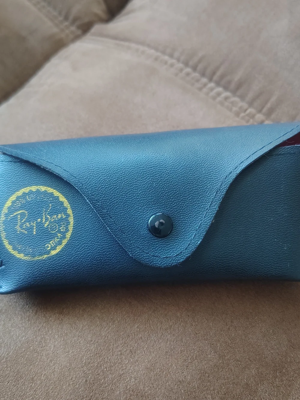 Ray-Ban Black Sunglasses Case with Yellow Logo
